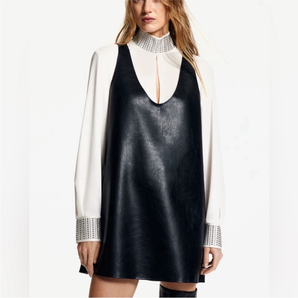 NWT Alexander Wang x H&M ‘Edition’ coated mini dress, black, size XL